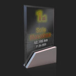 Приз скло з металом GL-7 Висота 17см