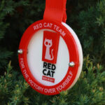 Медаль акрилова з кільцем RED CAT 80mm