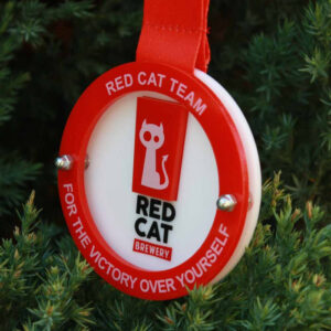 Медаль акрилова з кільцем RED CAT 80mm