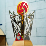 Престижний кубок з металу для жіночої команди з волейболу КІ6207А H62см