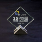 Нагорода скляна з металом GL-23