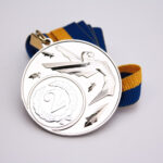 Медаль МА5011 Серебро с лентой D50мм и жетоном D25