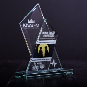 Нагорода скляна корпоративна GL-26 h12см