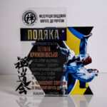 Подяка з металу та акрилового скла ZENDOKAI