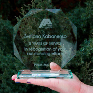 Нагорода скляна восьмикутник GL-56