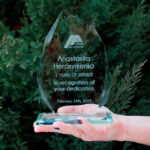 Приз скляний корпоративний GL-1