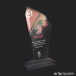 Награда стеклянная по волейболу GL-48 h25