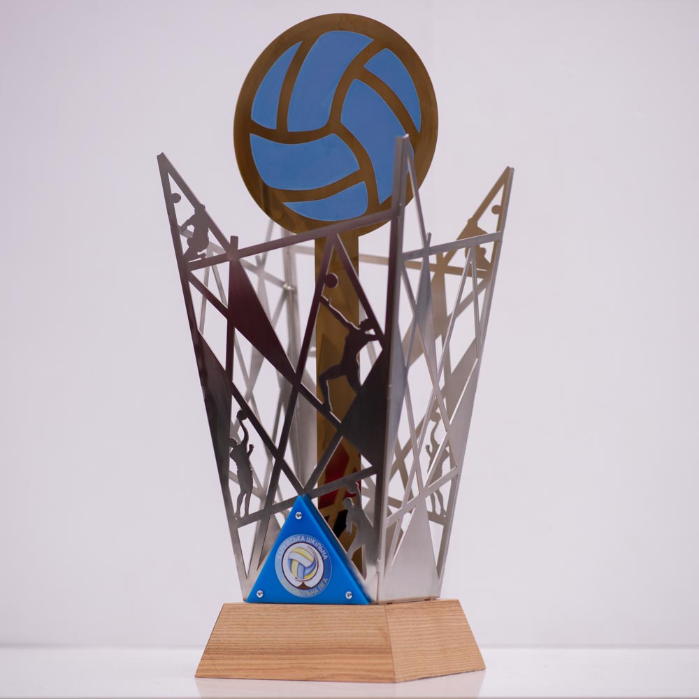 Престижний кубок з металу для чоловічої команди з волейболу КІ6206А H62см