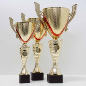 Кубок 5059А Пластиковий для нагородження, велика чаша з ручками, дерев'яна основа, h 42 см