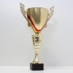 Кубок 5059В Пластиковий для нагородження, велика чаша з ручками, дерев'яна основа, h37см.