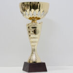 Кубок 5062В для нагородження чаша металева дерев'яна основа h28,5 см