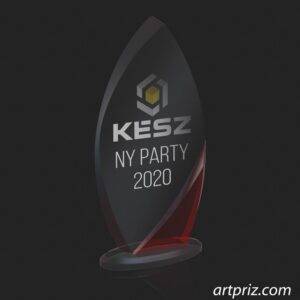 Приз з кольоровим склом GL-11 h19см