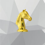 Фигурка Голова лошади верхушка для кубка h5см