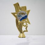 Фигурка F22 наградная со звездою и местом под жетон 50мм h16см