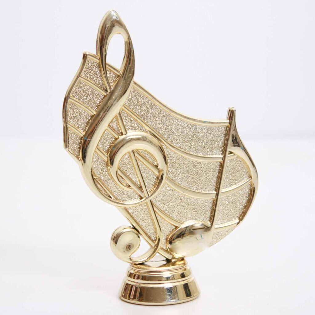 Фігурка СКРИПНИЙ КЛЮЧ З НОТОЮ нагорода для музичних конкурсів універсальна h13см