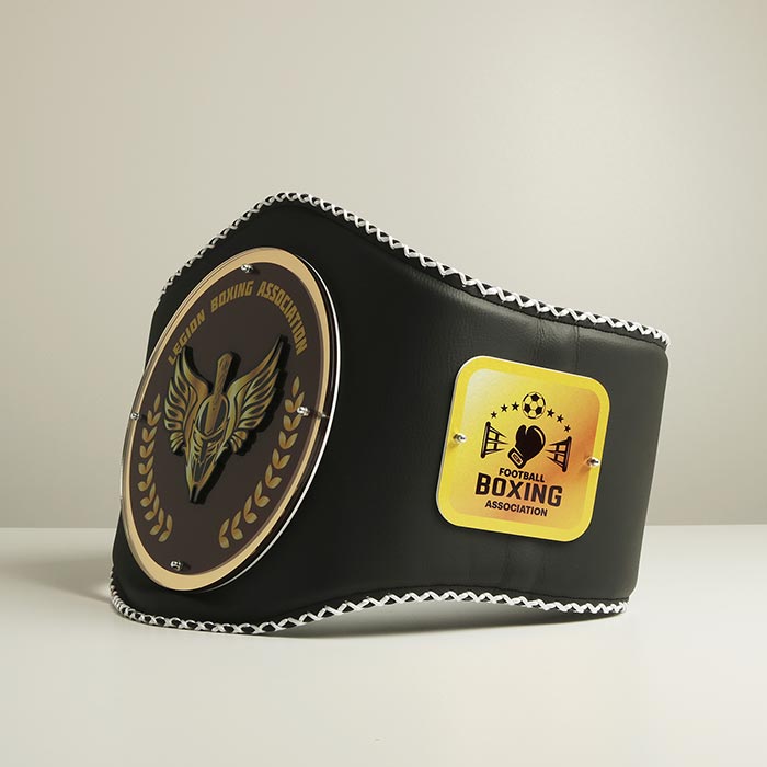 Пояс чемпіонів з боксу чорний 127х25см Артприз 1881-5