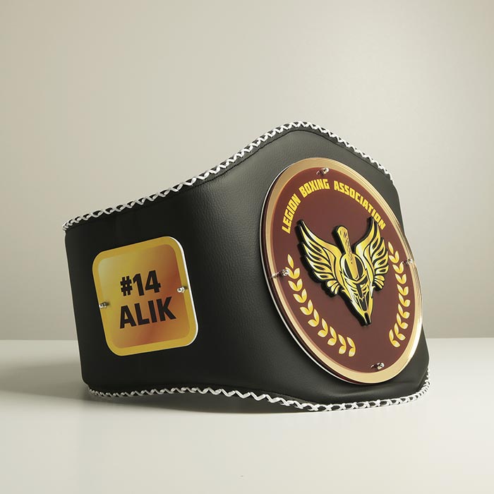 Пояс чемпіонів з боксу чорний 127х25см Артприз 1881-5