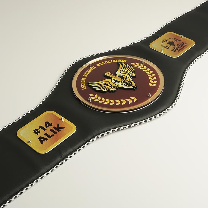 Пояс чемпіонів з боксу чорний 127х25см Артприз 1881-5