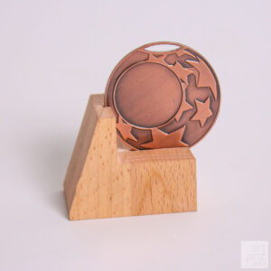 Медаль MA1745 Бронза D45мм місце під Жетон D25мм з зірками