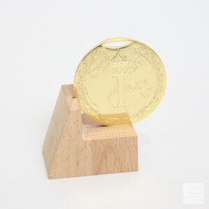 Медаль MA195 Золото D50мм з земною кулею вибите призове місце важка медаль