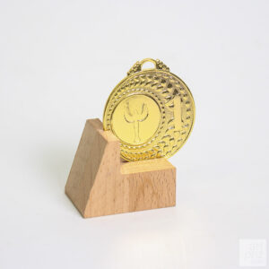 Медаль MA305 Золото D50мм Жетон D25мм універсальна з вибитим призовим місцем