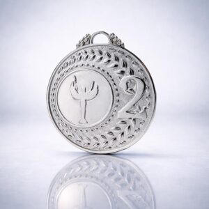 Медаль MA305 Срібло D50мм Жетон D25мм універсальна з вибитим призовим місцем