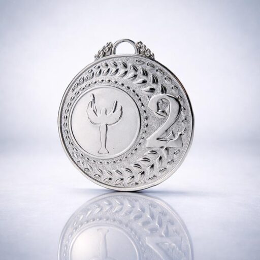 Медаль MA305 Срібло D50мм Жетон D25мм універсальна з вибитим призовим місцем