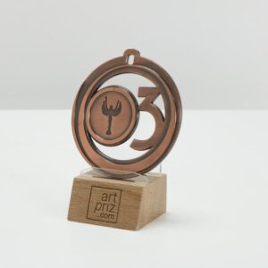 Медаль МА085 Bronza D65мм з призовим місцем зображенням Ніки або місце під жетон D25мм