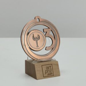 Медаль МА085 Bronza D65мм з призовим місцем зображенням Ніки або місце під жетон D25мм