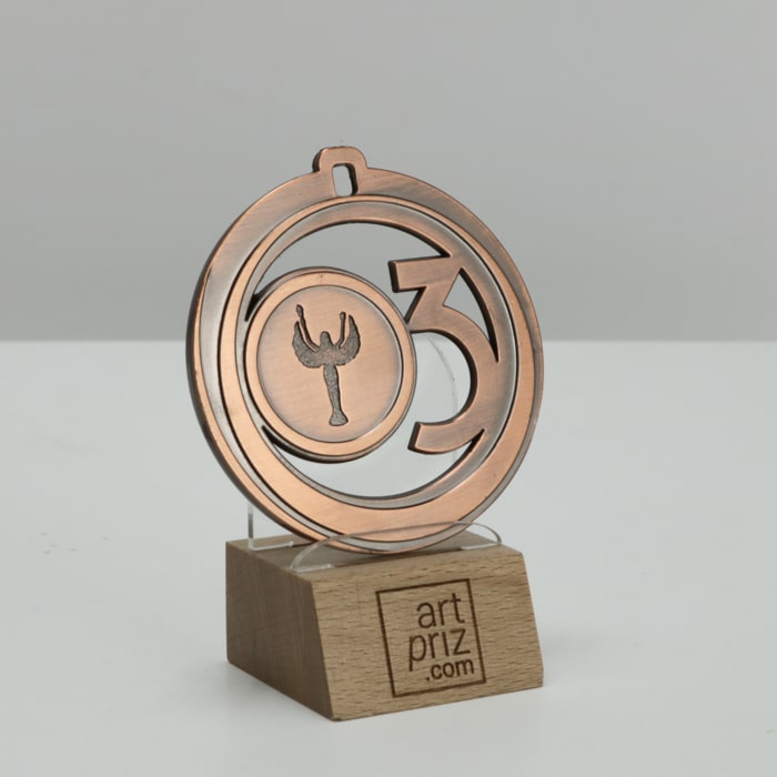 Медаль МА085 Bronza D65мм з призовим місцем зображенням Ніки або місце під жетон D25мм