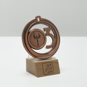 Медаль МА085 Bronza D65мм з призовим місцем зображенням Ніки або місце під жетон D25мм