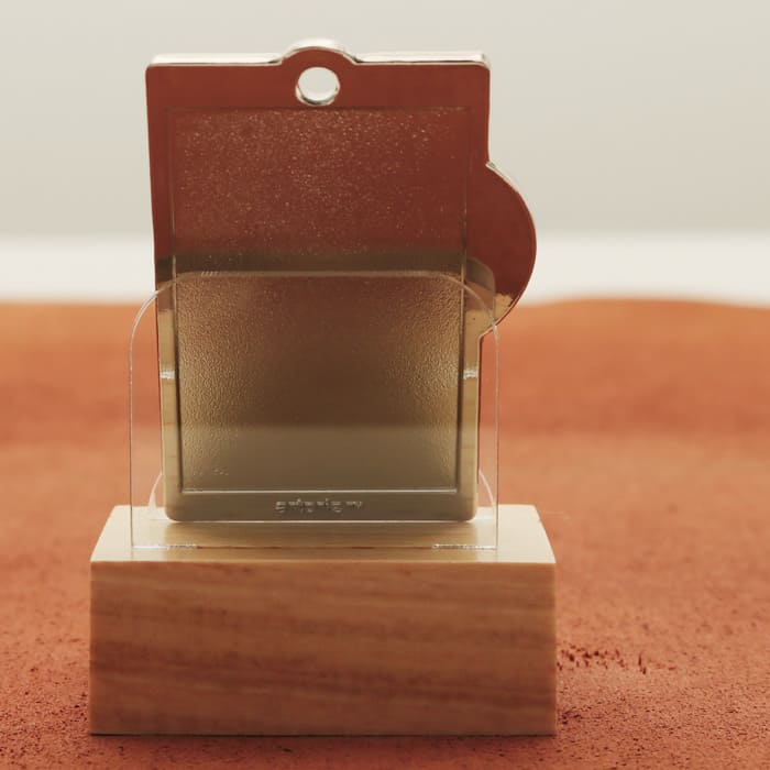 Медаль МА088 Silver прямокутна з гербом України місце під Жетон D25мм (65*40мм)