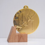 Медаль МА089 золото D70мм з гербом України вибито призове місце