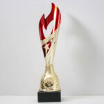 Кубок K5055А невелика нагорода у формі полум'я с жетоном D25мм h29см