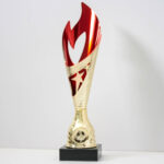 Кубок K5055В невелика нагорода у формі полум'я с жетоном D25мм h27см