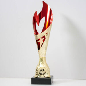 Кубок K5055В невелика нагорода у формі полум'я с жетоном D25мм h27см