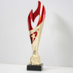 Кубок K5055С невелика нагорода у формі полум'я с жетоном D25мм h26см