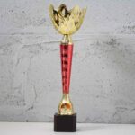 Кубок K5056В універсальний високий кубок сучасного дизайну с жетоном D25мм h37см