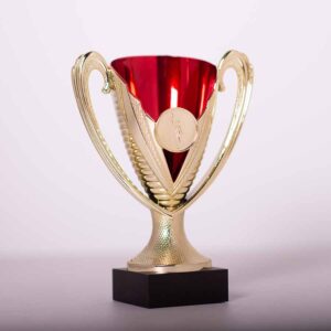 Кубок Бордо Висота 16см з місцем під Жетон D25мм На дерев'яній основі KB1625