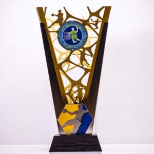 Унікальний кубок для нагородження з Гандболу з гравіюванням з металу КІ5604А