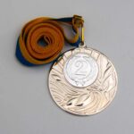 Медаль МА2750 Срібло зі стрічкою та жетоном штампована Д50мм Жетон Д25мм