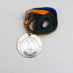 Медаль МА1235 Срібло зі стрічкою D35мм жетон Д25мм