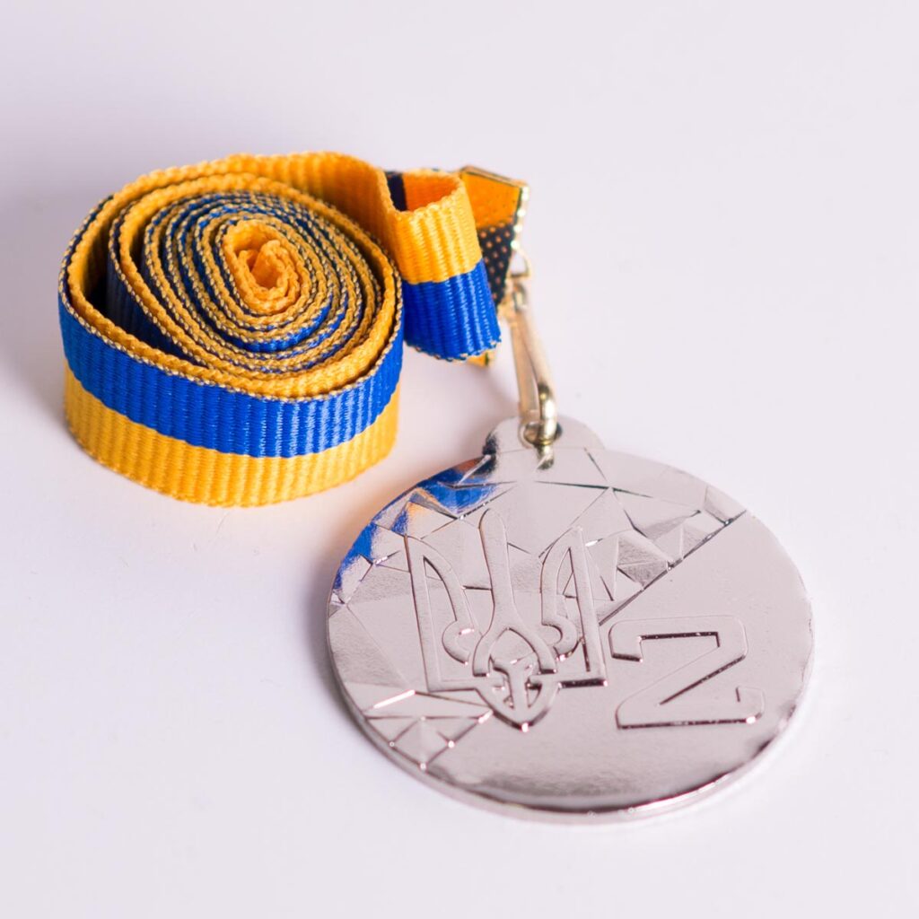 Медаль МА1340 Срібло зі стрічкою D40мм