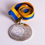 Медаль МА1745 Срібло зі стрічкою D45мм жетон Д25мм