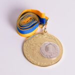 Медаль МА225 Золото с лентой D50мм жетон Д25мм