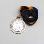 Медаль МА0835 Серебро с лентой D35мм жетон D25мм