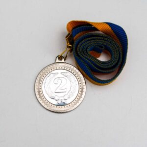 Медаль МА0835 Срібло зі стрічкою D35мм жетон D25мм