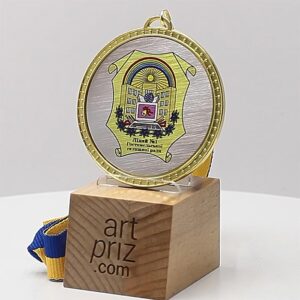 Медаль МА078 Золото зі стрічкою D70мм жетон D50мм