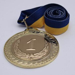 Медаль МА078 Золото зі стрічкою D70мм жетон D50мм