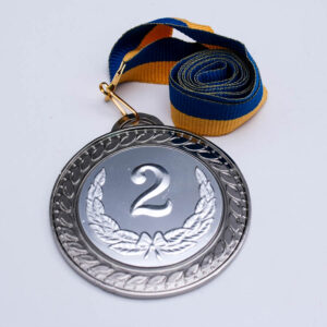 Медаль МА078 Срібло зі стрічкою D70мм жетон D50мм